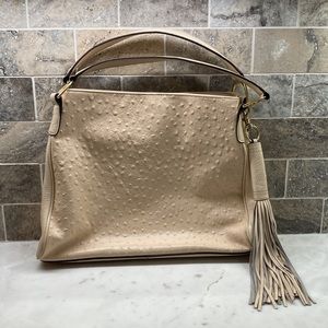 G.I.L.I Faux Ostrich Genuine Leather Bag